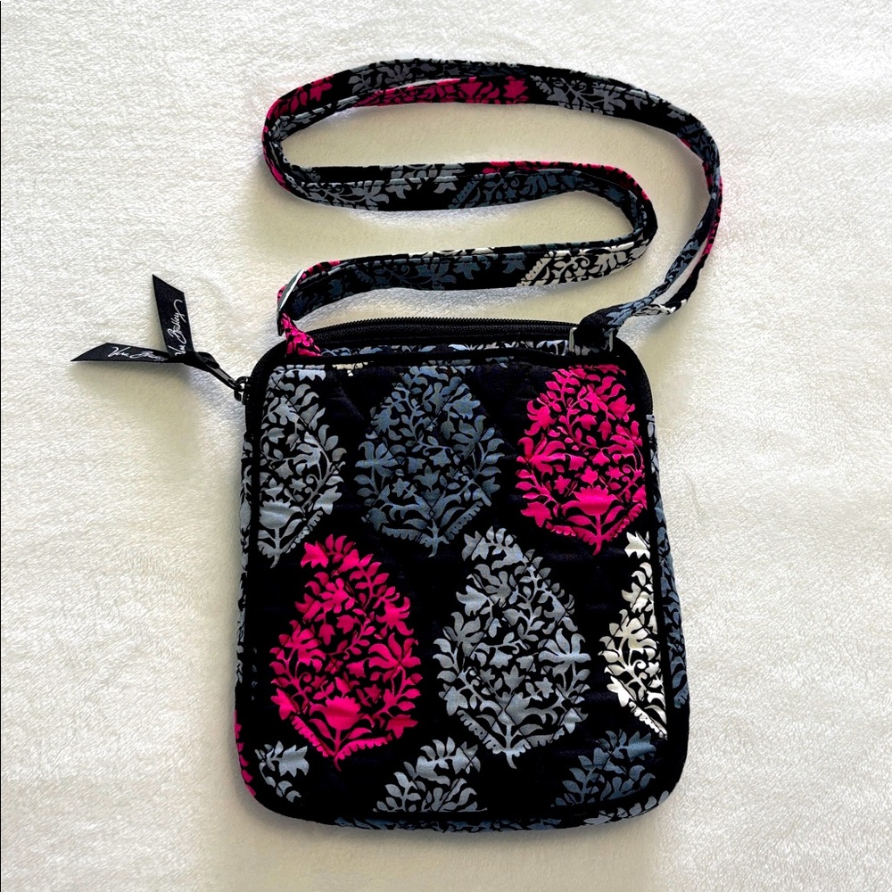 Vera Bradley Purse NWT - Womens Crossbody Bag Northern Lights Black Pink Gray - Picture 2 of 8